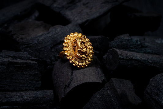 Lord Ganesh Gold Ring