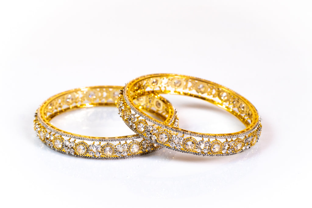 Gold Plated Bangles Set - The Laxmi Collection