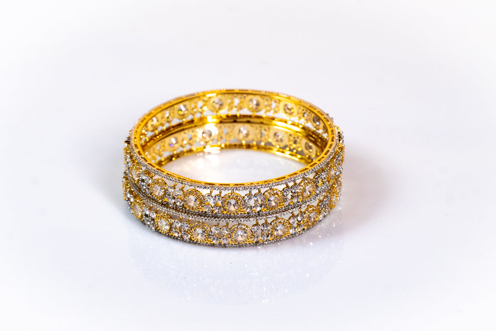 Gold Plated Bangles Set - The Laxmi Collection