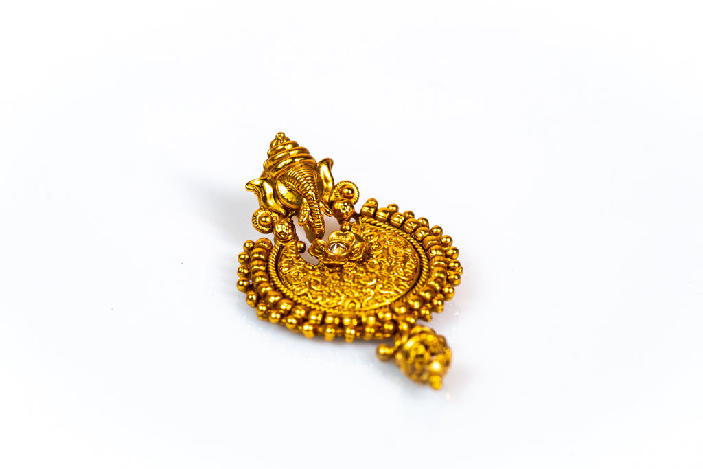 Golden Temple Ganesha Earrings