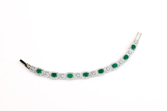 Emerald Green Stones Bracelet