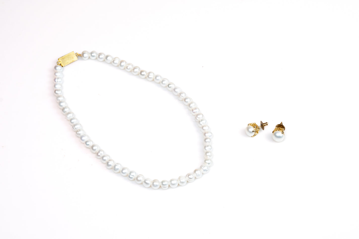 Sparkling Pearl Necklace Set -  Laxmi Collection