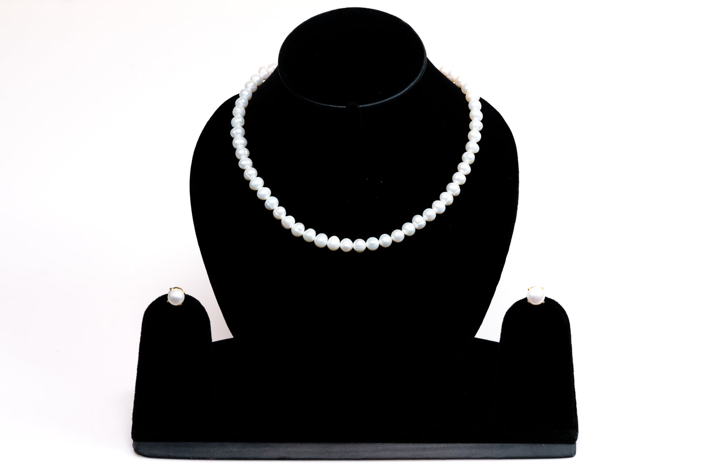 Sparkling Pearl Necklace Set -  Laxmi Collection